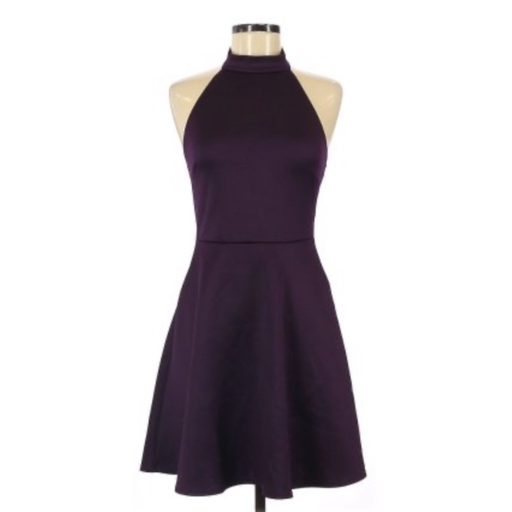 Charlotte Russe Purple Halter Neck Dress